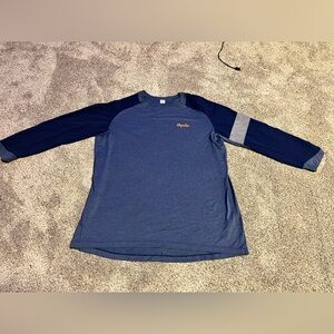 Rapha Trail 3/4 Sleeve Jersey Mens Large Blue Shirt Quick Dry Performance Euc
